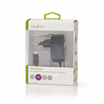 Nedis Vægoplader | 15 W | Hurtigopladningsfunktion | 1x 3.0 A | Antal output: 1 | USB-C™ (Fixed) kabel | 1.50 m | Single Voltage Output | Sort