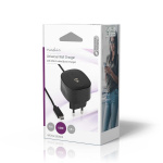 Nedis Vægoplader | 15 W | Hurtigopladningsfunktion | 1x 3.0 A | Antal output: 1 | USB-C™ (Fixed) kabel | 1.50 m | Single Voltage Output | Sort
