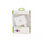 Nedis Vægoplader | 24 W | Hurtigopladningsfunktion | 4x 2.4 A | Antal output: 4 | 4x USB-A | Uden Kabel | Single Voltage Output | Hvid