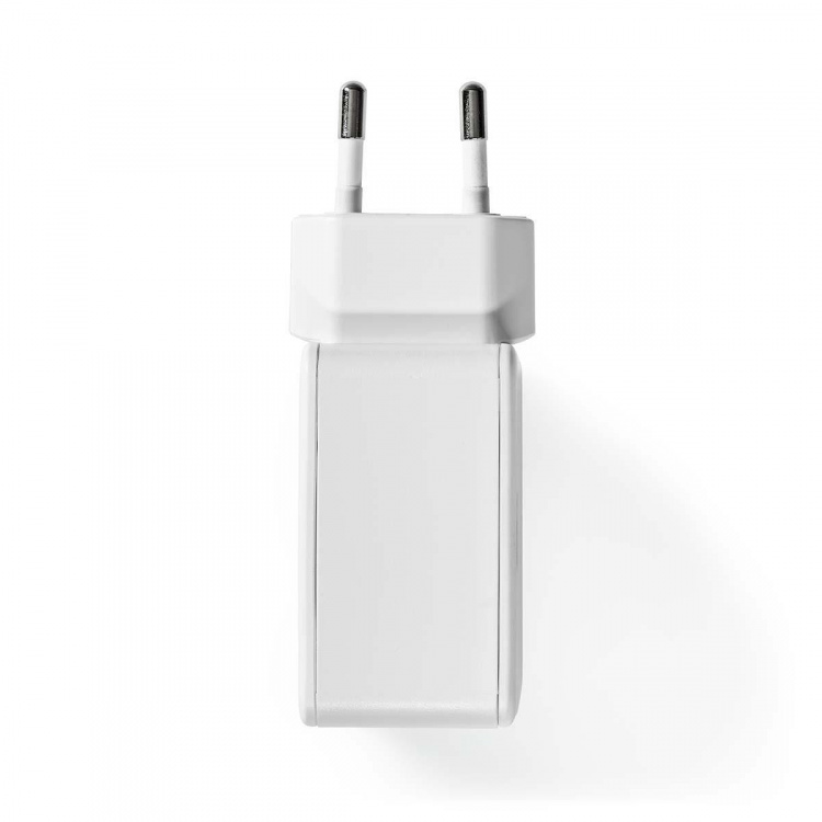 Nedis Vægoplader | 24 W | Hurtigopladningsfunktion | 4x 2.4 A | Antal output: 4 | 4x USB-A | Uden Kabel | Single Voltage Output | Hvid