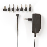 Nedis Universal AC Power Adapter | 24 W | 9 - 24 V DC | 1.80 m | 1.0 A - 1.5 A A | 6 plug(s) | Sort