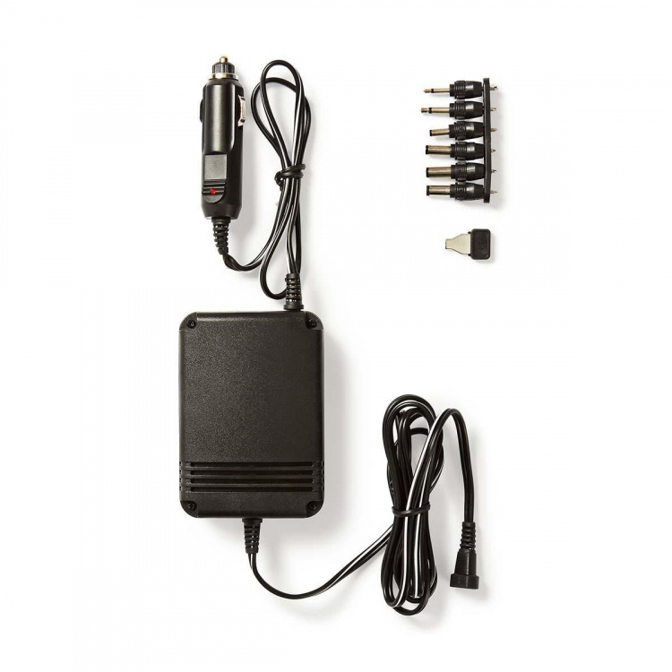 Nedis Universal DC Power Adapter | Biladapter | 24 W | Indgangsspænding: 12 V DC / 24 V DC | 1.5 / 3 / 4.5 / 6 / 7.5 / 9 / 12 V DC | Maksimal udgangsstrøm pr. port: 2.0 A | Sort