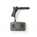 Nedis Universal DC Power Adapter | Biladapter | 120 W | Indgangsspænding: 12 V DC | 12 V DC | Maksimal udgangsstrøm pr. port: 4.0 A | Sort