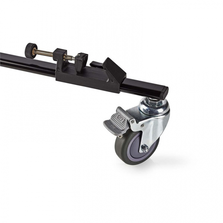 Nedis Stativ Dolly | Maksimal belastningskapacitet: 20.0 kg | Stativ diameterområde: 29.0 mm | Rejsetaske inkluderet | Benlåse | Aluminium | Sort