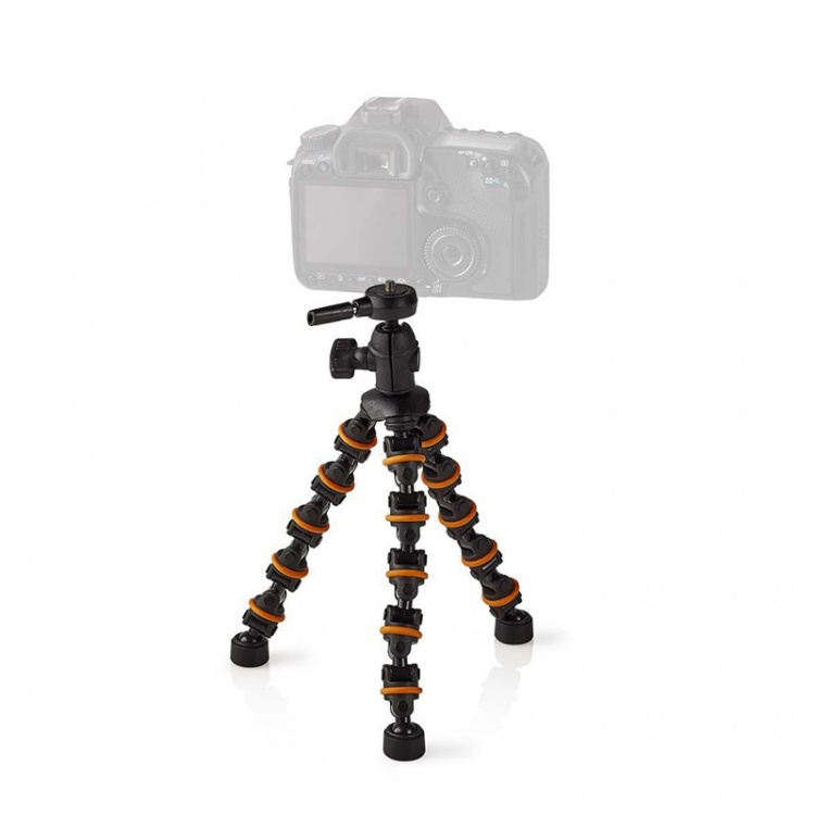 Gorillapod | Maksimal belastningskapacitet: 1.0 kg | 26.0 cm | 6 Segmenter | Kuglehoved | ABS / Plastik | Orange / Sort