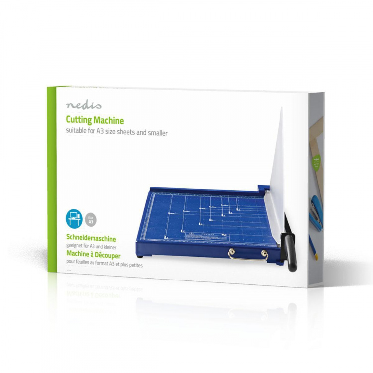 Nedis Papir skæremaskine | Maks. Skærestørrelse: 297 x 420 mm | Type af kniv: Metal | Metal | Blå / Sort