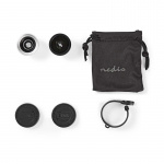 Nedis Camera Lens Kit | Brugt til: Smartphone / Tablet | 3-in-1 | Linse type: Fiske øje / Makro / Vidvenkel | Skrue og stik