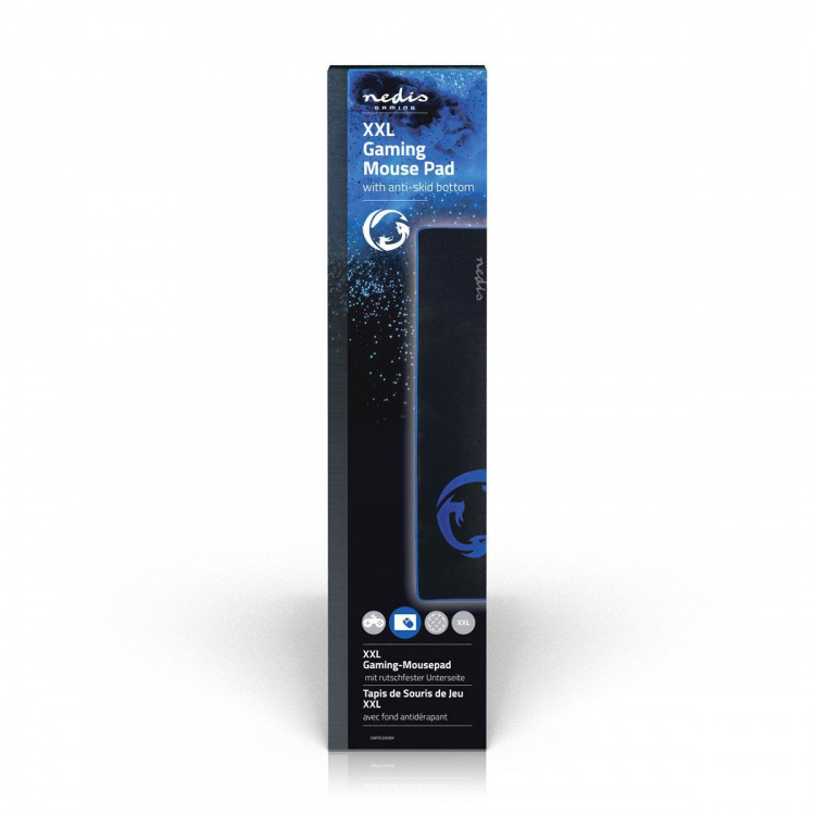 Nedis Gaming musemåtte | Gummi / Mikrofiber | Sort