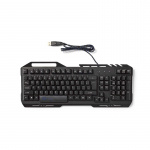 Nedis Wired Gaming Keyboard | USB 2.0 | Membrane Nøgler | LED | US international | US layout | USB Drevet | Strømkabellængde: 1.50 m | Gaming