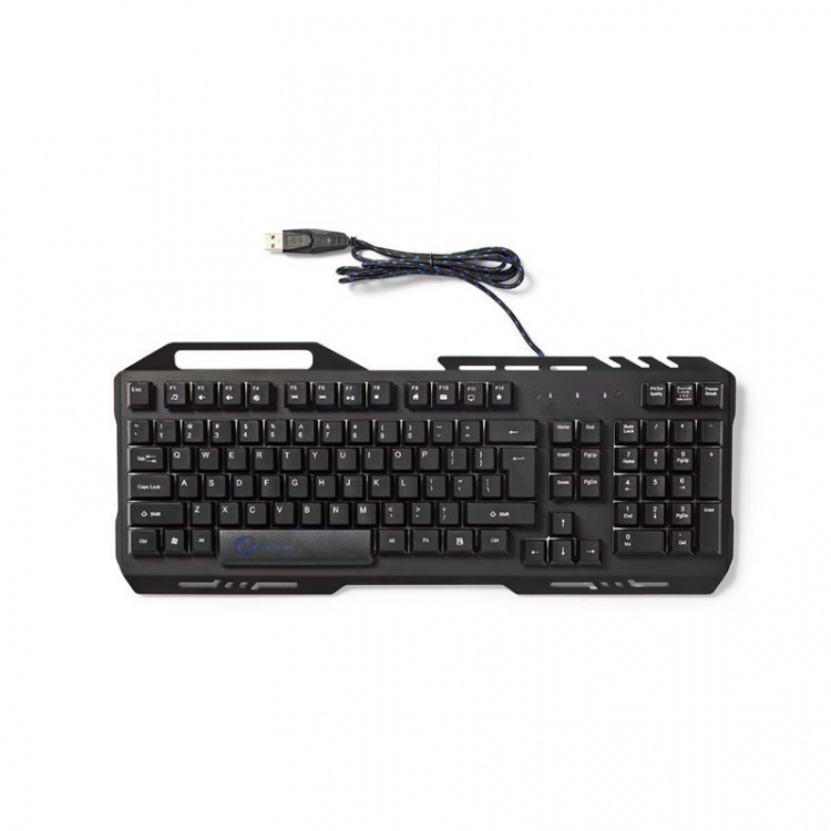 Nedis Wired Gaming Keyboard | USB 2.0 | Membrane Nøgler | LED | US international | US layout | USB Drevet | Strømkabellængde: 1.50 m | Gaming