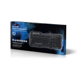 Nedis Wired Gaming Keyboard | USB 2.0 | Membrane Nøgler | LED | US international | US layout | USB Drevet | Strømkabellængde: 1.50 m | Gaming