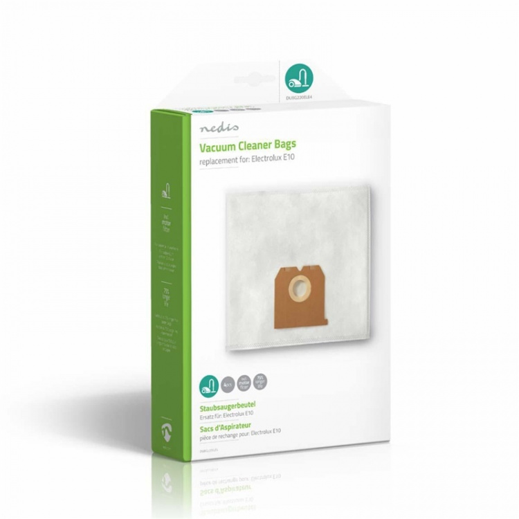 Nedis Støvsugerpose | 4 stk. | Syntetisk | Mest solgt for: Electrolux | Hvid