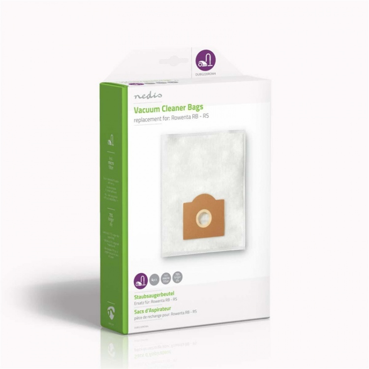 Nedis Støvsugerpose | 4 stk. | Syntetisk | Mest solgt for: Rowenta RB - RS | Hvid