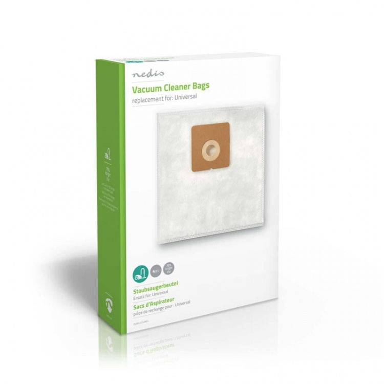 Nedis Støvsugerpose | 4 stk. | Syntetisk | Mest solgt for: Universel | Hvid