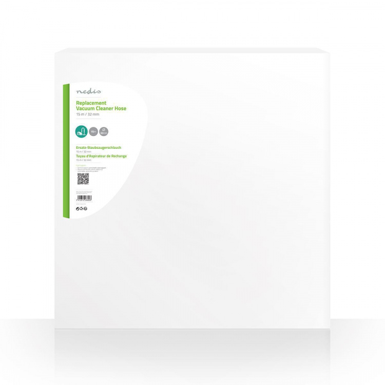 Nedis Støvsugerslange | Udskiftning til: Universal | 32 mm | 15.0 m | Plastik | Sort