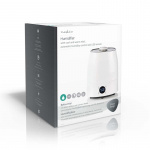 Nedis Air luftfugter | 110 W | Med kold og varm tåge | 5.5 l | Hygrometer | Timer | Velegnet til rum op til: 50 m² | Grå / Hvid