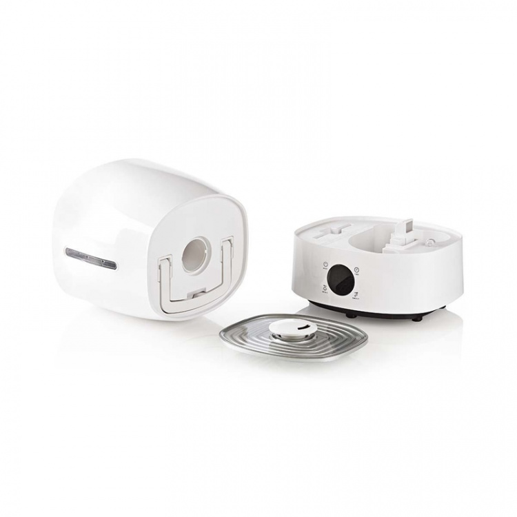 Nedis Air luftfugter | 110 W | Med kold og varm tåge | 5.5 l | Hygrometer | Timer | Velegnet til rum op til: 50 m² | Grå / Hvid