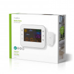 Nedis vejrstation | Indendørs & Udendørs | Inkluderet trådløs vejrsensor | Vejrudsigt | Tidsvisning | LCD | Alarmurfunktion