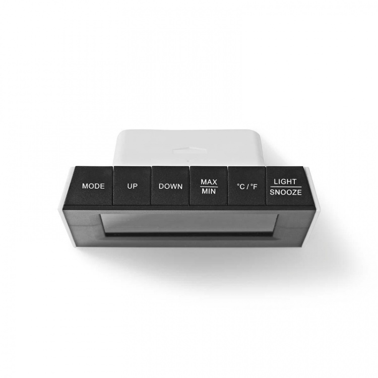 Nedis vejrstation | Indendørs & Udendørs | Inkluderet trådløs vejrsensor | Vejrudsigt | Tidsvisning | LED | Alarmurfunktion