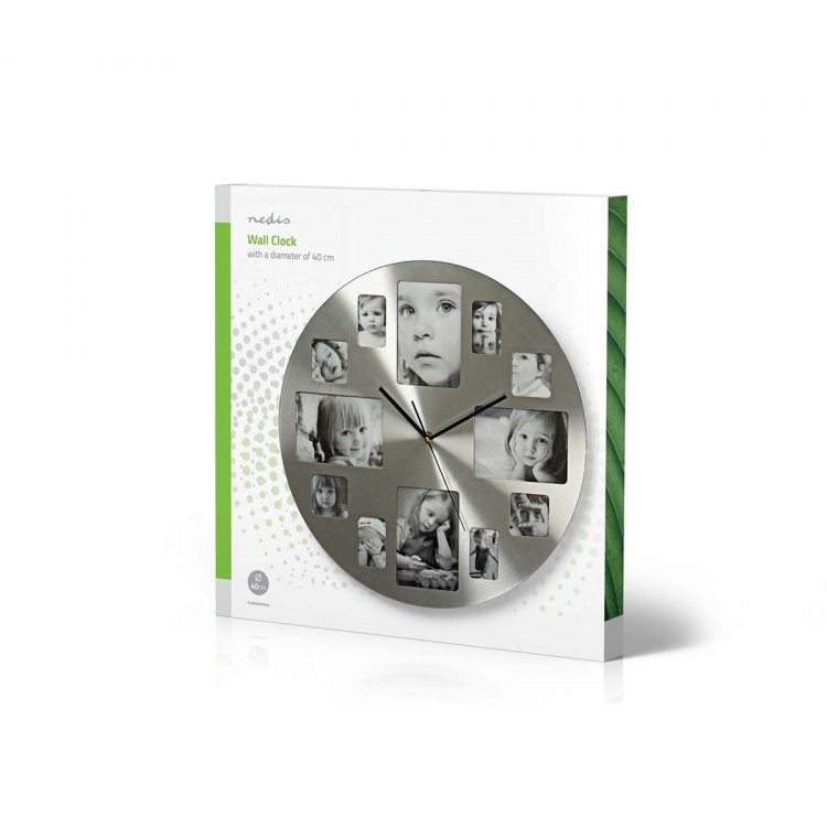 Nedis Vægur | Diameter: 400 mm | Metal | Sølv