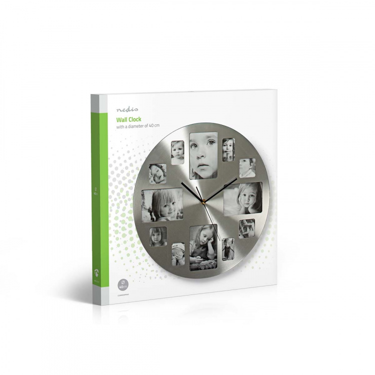 Nedis Vægur | Diameter: 400 mm | Metal | Sølv