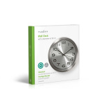 Nedis Vægur | Diameter: 300 mm | Rustfri Stål | Sølv