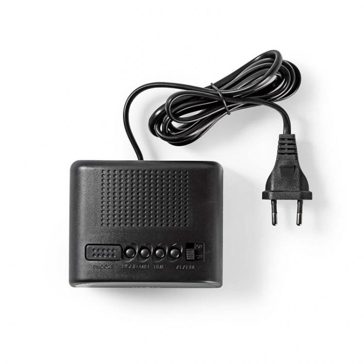 Nedis Digitalt Bord Vækkeur | LED | Snooze funktion | Sort