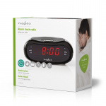 Nedis Digital vækkeur Radio | LED | AM / FM | Snooze funktion | Sleep timer | Antal alarmer: 2 | Sort