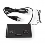 Nedis Digital vækkeur Radio | LED | 1x 3.5 mm Audio Input | Tidsprojektion | AM / FM | Snooze funktion | Sleep timer | Antal alarmer: 2 | Sort