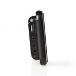 Nedis Digital vækkeur Radio | LED | 1x 3.5 mm Audio Input | Tidsprojektion | AM / FM | Snooze funktion | Sleep timer | Antal alarmer: 2 | Sort