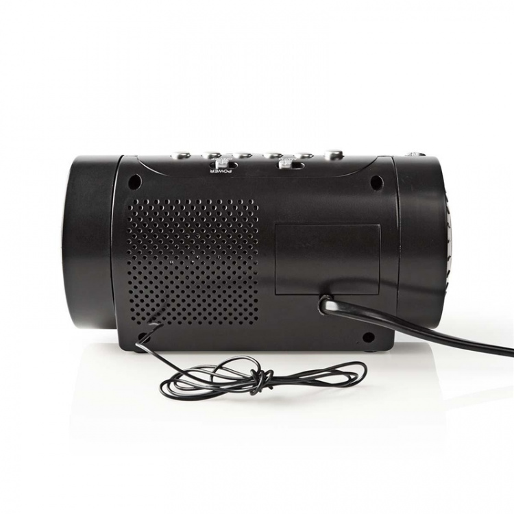 Nedis Digital vækkeur Radio | LED | Tidsprojektion | AM / FM | Snooze funktion | Sleep timer | Antal alarmer: 2 | Sort