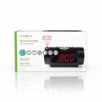 Nedis Digital vækkeur Radio | LED | Tidsprojektion | AM / FM | Snooze funktion | Sleep timer | Antal alarmer: 2 | Sort