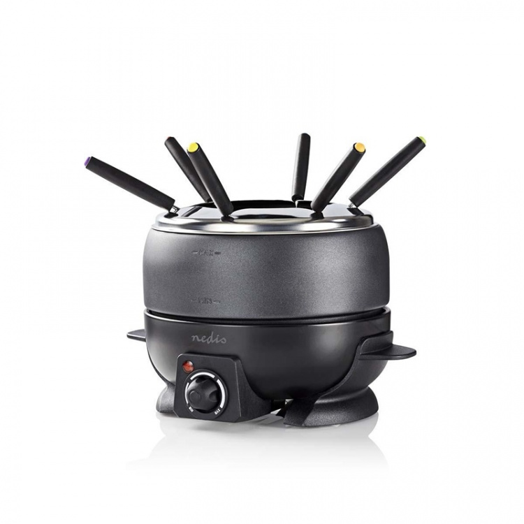 Nedis Fondue Set | 6 Personer | 2.3 l | Justerbar temperaturkontrol | 800 W | Cool berøringshåndtag | Skridsikker bund | Overophedningsbeskyttelse