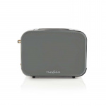 Nedis Brødrister | Soft Touch-serie | 2 Brødskiver | 2 Pladser | Niveau: 6 | Optøningsfunktion | Grå