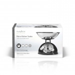 Nedis Køkkenvægt | Analog | Rustfri Stål | Aftagelig skål | Sort