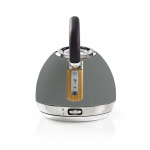 Nedis Elkedel | 1.8 l | Soft-Touch | Grå | Drejelig 360 grader | Skjult varmeelement | Strix®-controller | Beskyttelse mod kogetørring