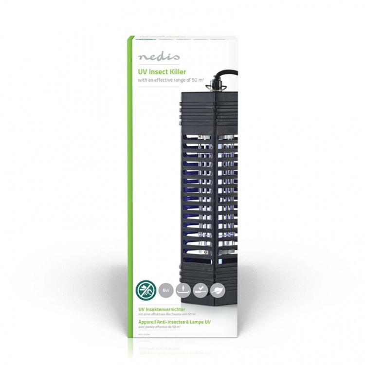 Nedis Myggefælde | 6 W | Lampe Type: F6T5/BL | Effektiv rækkevidde: 50 m² | Sort