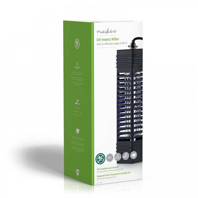 Nedis Myggefælde | 6 W | Lampe Type: F6T5/BL | Effektiv rækkevidde: 50 m² | Sort