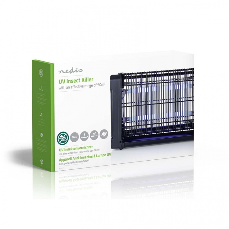 Nedis Myggefælde | 16 W | Lampe Type: F8T5/BL | Effektiv rækkevidde: 50 m² | Sort