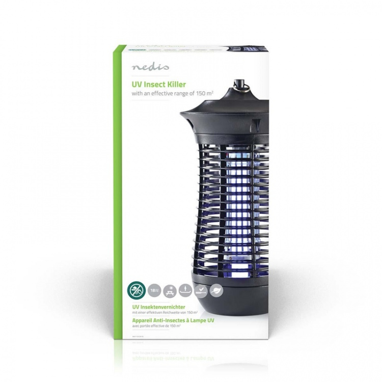 Nedis Myggefælde | 18 W | Lampe Type: 2G11 18W PL/BL | Effektiv rækkevidde: 150 m² | Sort