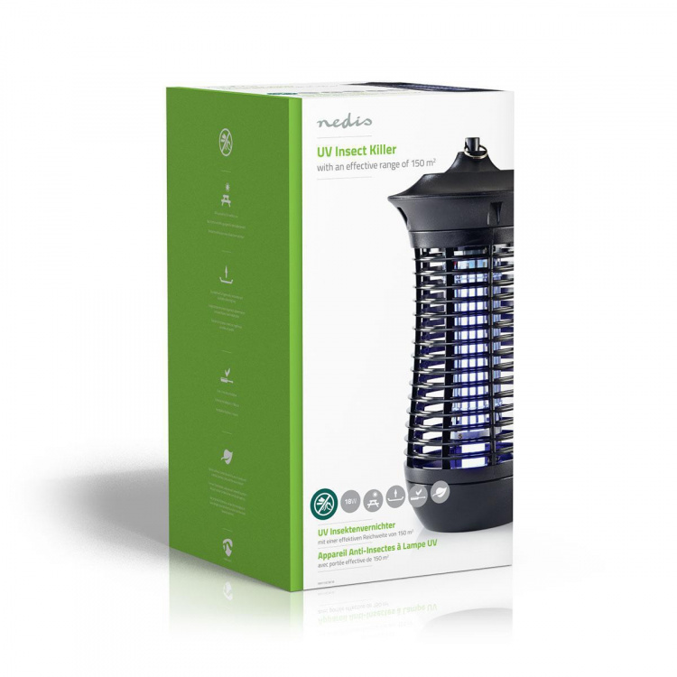 Nedis Myggefælde | 18 W | Lampe Type: 2G11 18W PL/BL | Effektiv rækkevidde: 150 m² | Sort