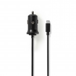 Nedis Biloplader | 12 W | 1x 2.4 A | Antal output: 1 | Micro USB (Fixed) kabel | 1.00 m | Single Voltage Output