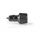 Nedis Biloplader | 48 W | 2x 3.0 A | Antal output: 2 | Porttype: USB-A / USB-C™ | | Automatisk Valgt Spænding