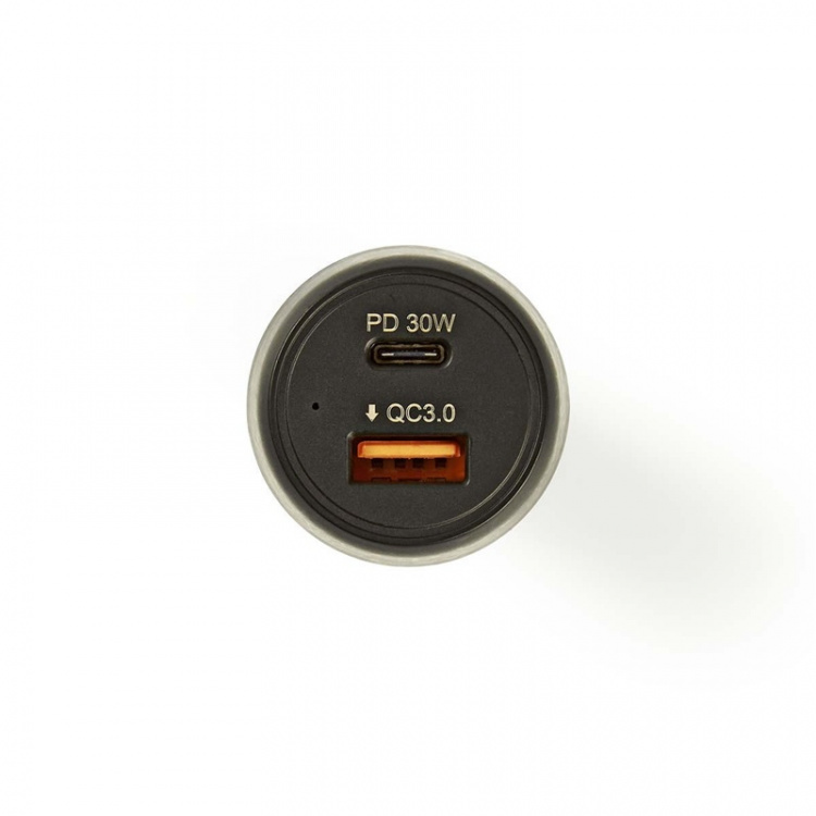 Nedis Biloplader | 48 W | 2x 3.0 A | Antal output: 2 | Porttype: USB-A / USB-C™ | | Automatisk Valgt Spænding