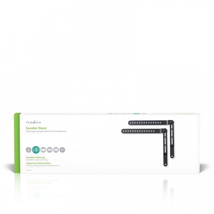 Nedis Soundbar Beslag | Kompatibel med: Universal | Fastmonteret på TV\'et | 10 kg | Roterede | Stål | Sort