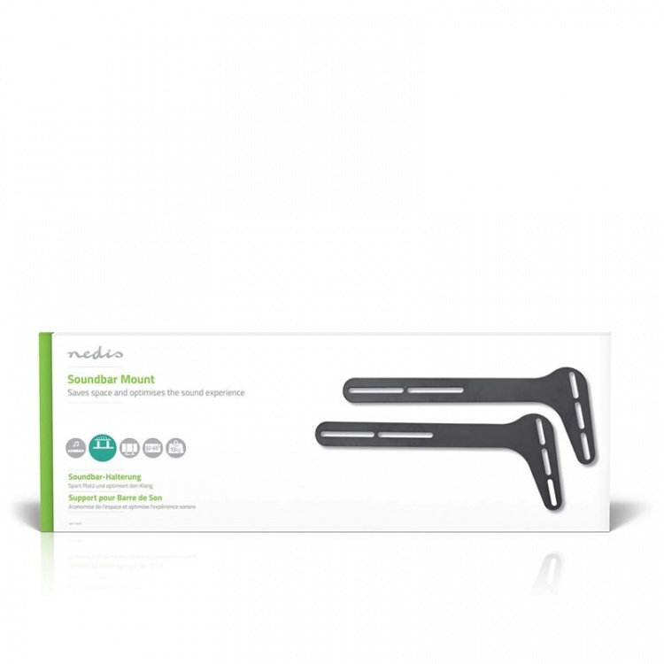 Nedis Soundbar Beslag | Kompatibel med: Universal | Fastmonteret på TV\'et | 15 kg | Fast | Stål | Sort