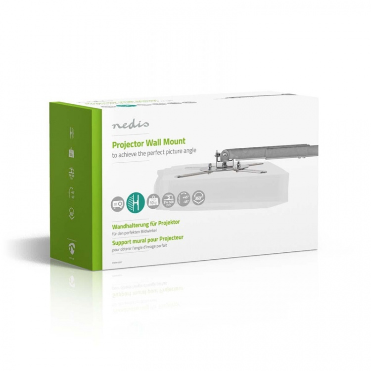 Nedis Projektor Beslag | Fuldt Bevægeligt | 10 kg | Kan drejes | Vipbar | Stål | Sølv