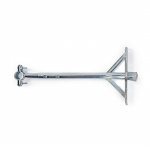 Nedis Satellit Vægbeslag | Minimum vægafstand: 550 mm | Maksimal vægafstand: 950 mm | Afstand til Væg: 0.00 mm | Diameterklemme: 32 - 42 mm | Stål | Sølv