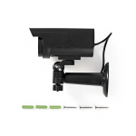 Nedis Attrap Overvågningskamera | Kugle | IP44 | Batteri / Solar Powered | Udendørs | Inkl. vægbeslag | Sort