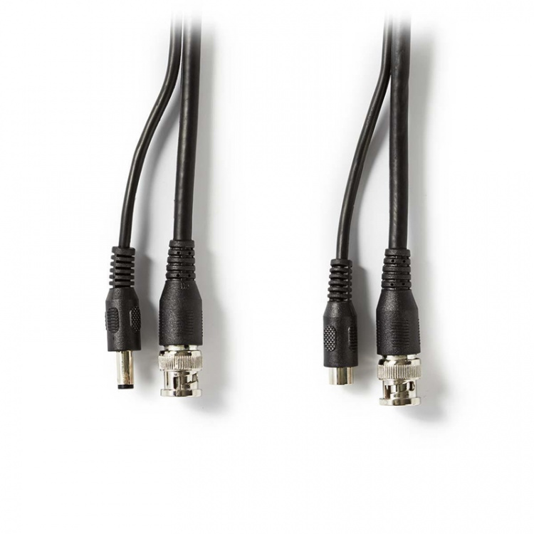 Nedis CCTV Overvågningskabel | BNC / DC | 30.0 m | Runde | PVC | Sort | Gaveæske